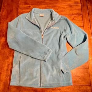 Columbia Fleece Jacket Women's Sz M Full Zip Blue 35.0=A0038